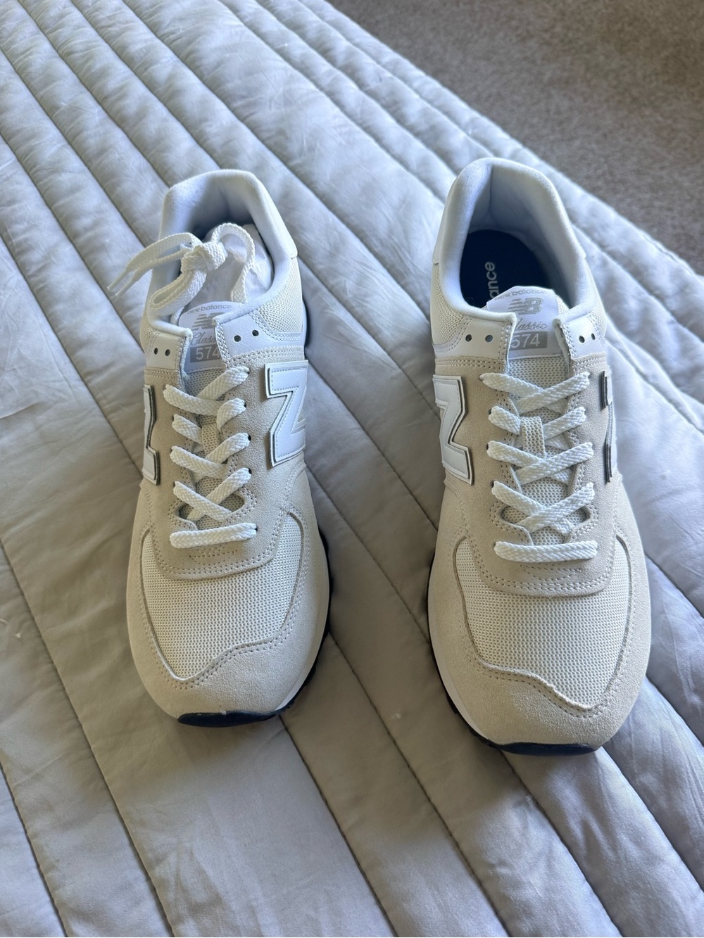 New Balance 574 Core Grey White Men’s Size 14 D ML574EVW New in Box